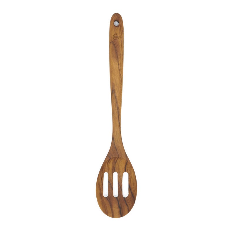 FAAY Premium Wooden Slotted Spoon, Handcraft from Teak | Healthy, Durable, High Moist and High Heat Resistance for Non Stick Cookware. - Image 1